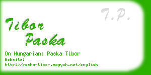 tibor paska business card